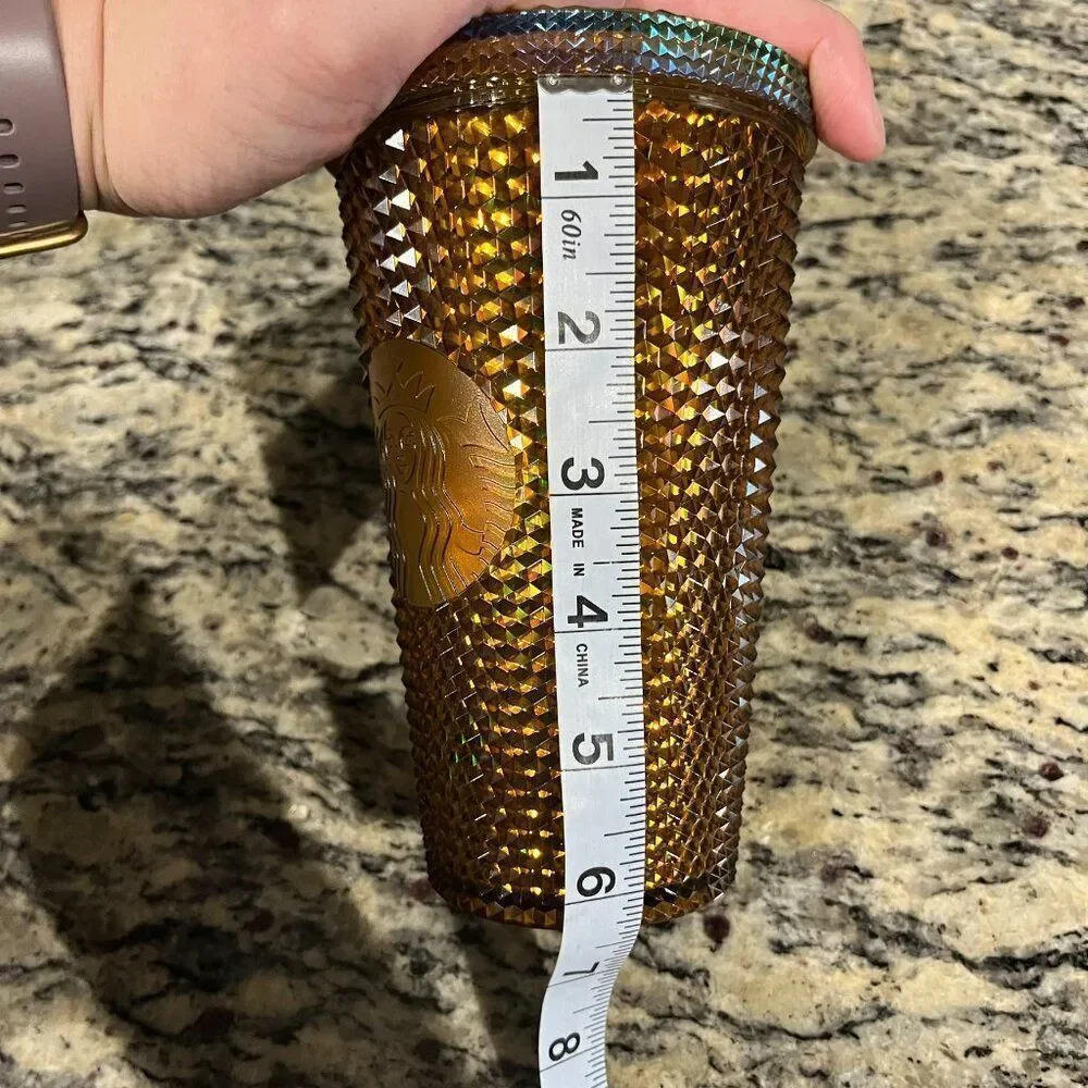 NEW Starbucks‎ 50th Anniversary Limited Edition Gold Studded Tumbler 16 oz NWT